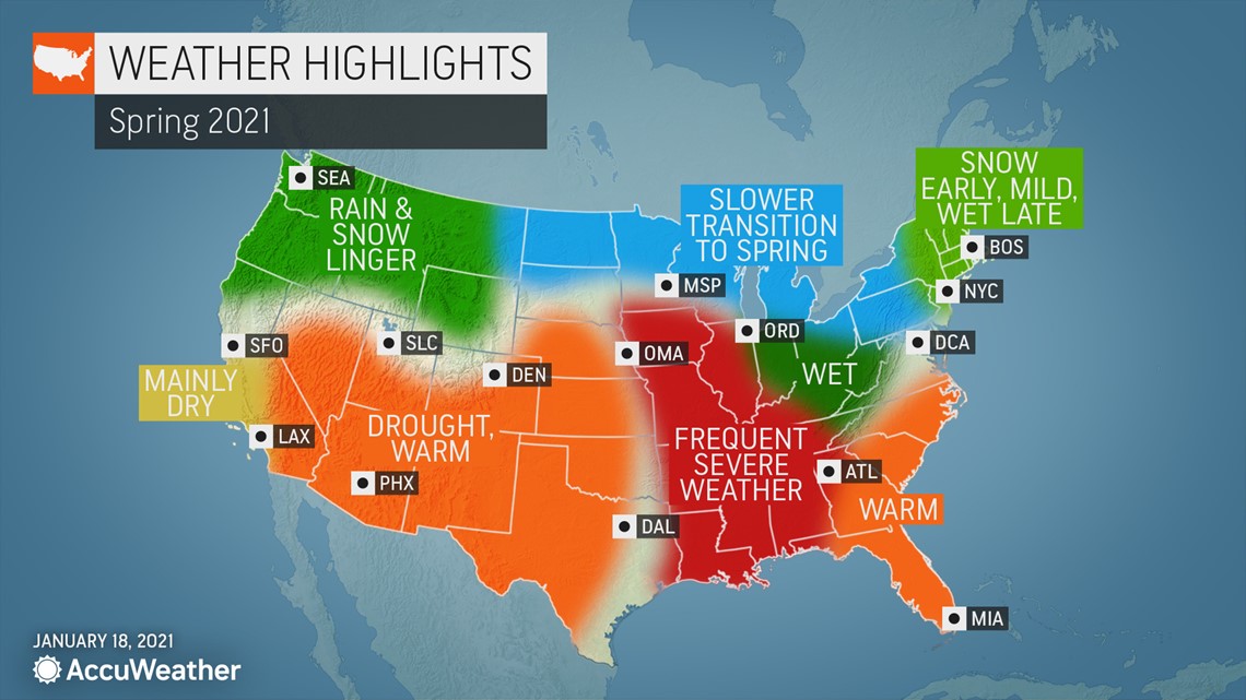 When will the winter weather end in the U.S.? A national spring