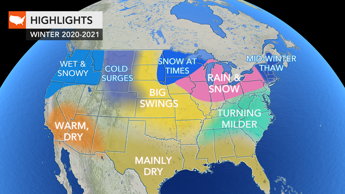 Winter Is Coming Here S The Winter Weather Forecast For Around The Country Wusa9 Com