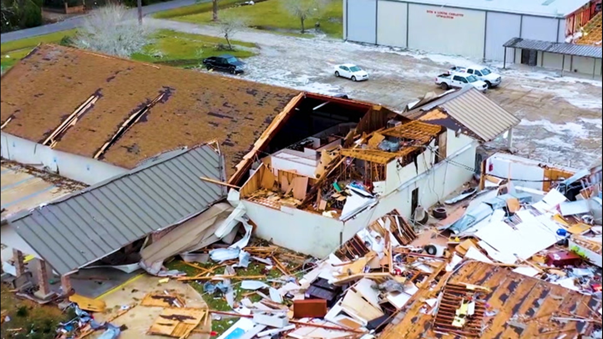 Students at Hope Baptist Church and School returned to class, five weeks after an EF-3 tornado destroyed their classrooms in Alexandria, Louisiana.
