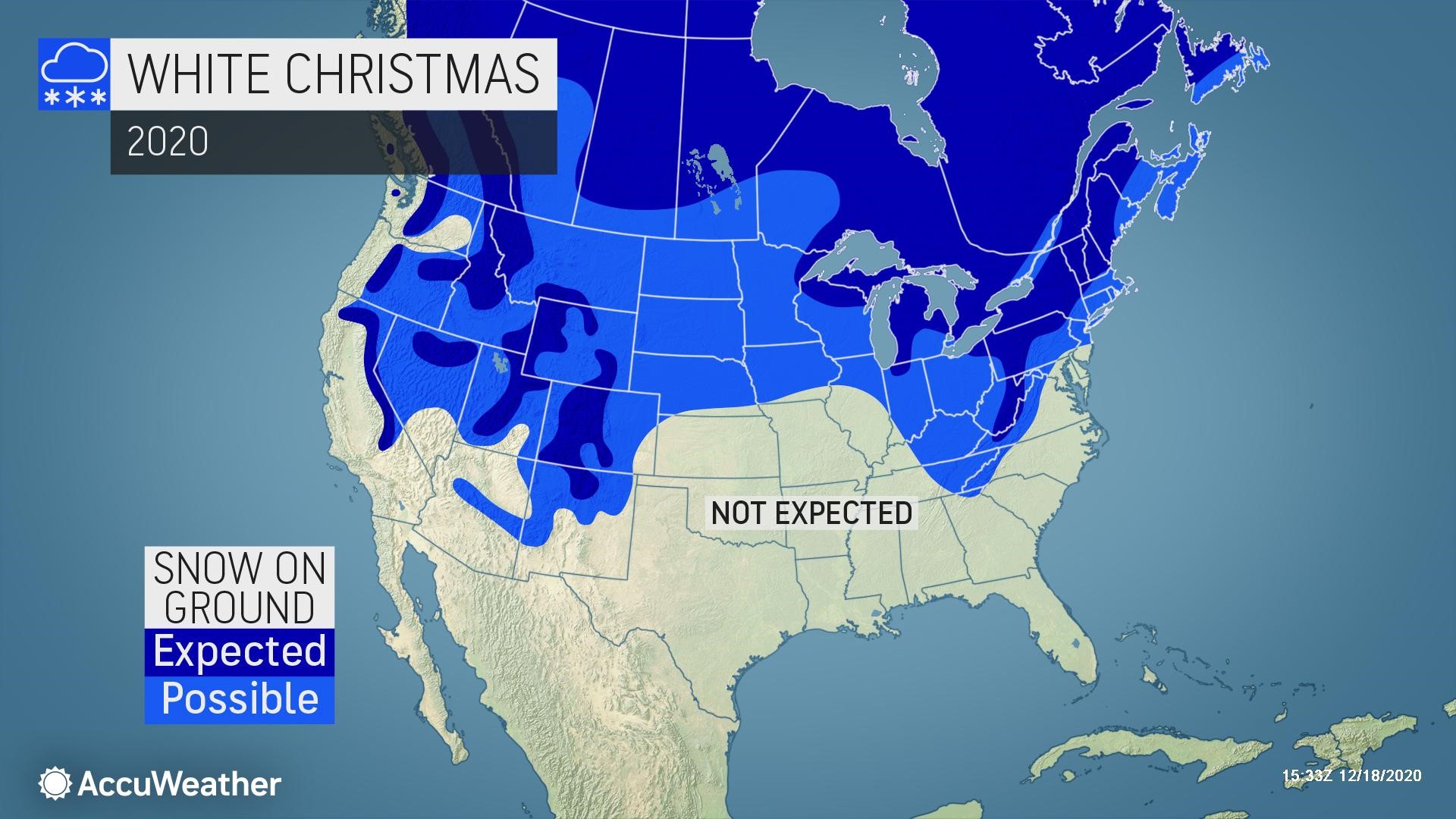 White Christmas watch 2020: which American cities will have snow on Dec ...