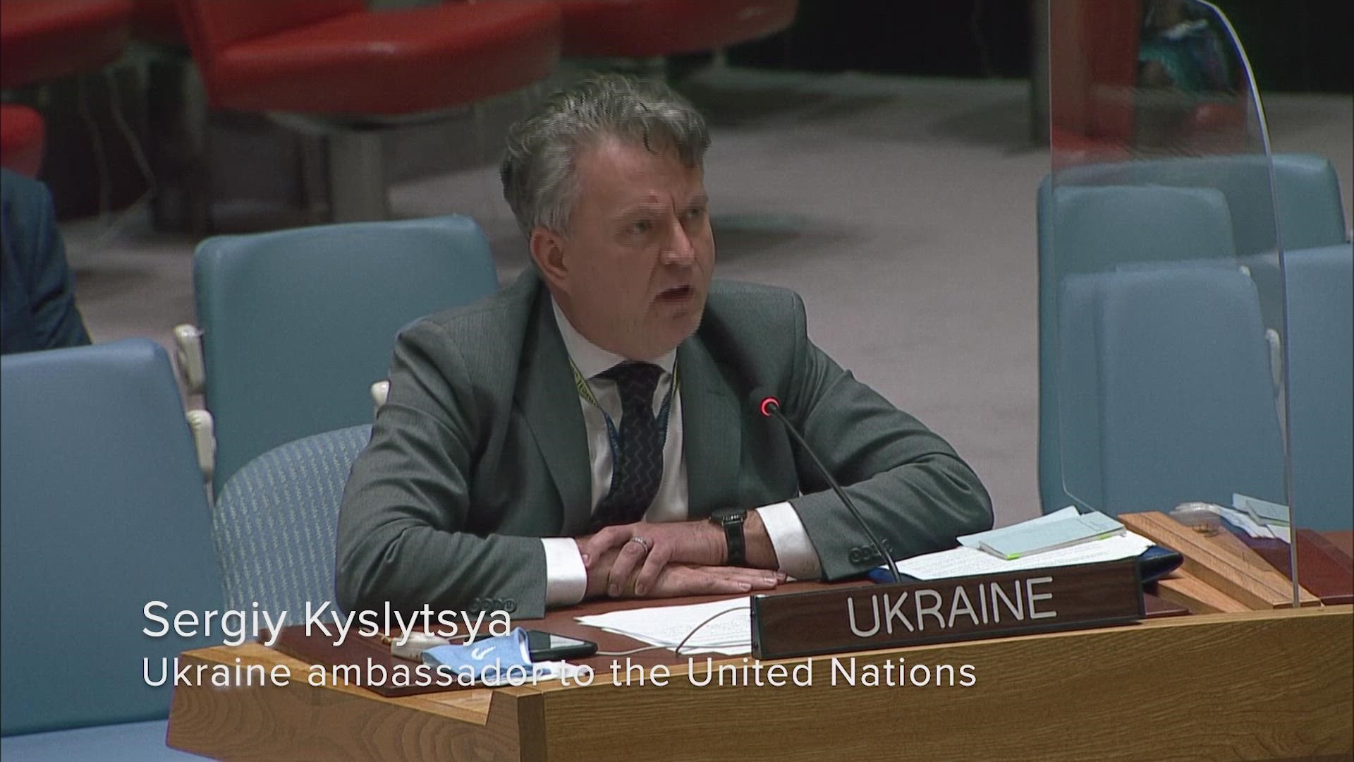 Ukraine’s ambassador at the United Nations has told the Security Council that Russian President Vladimir Putin has “declared war on Ukraine."
