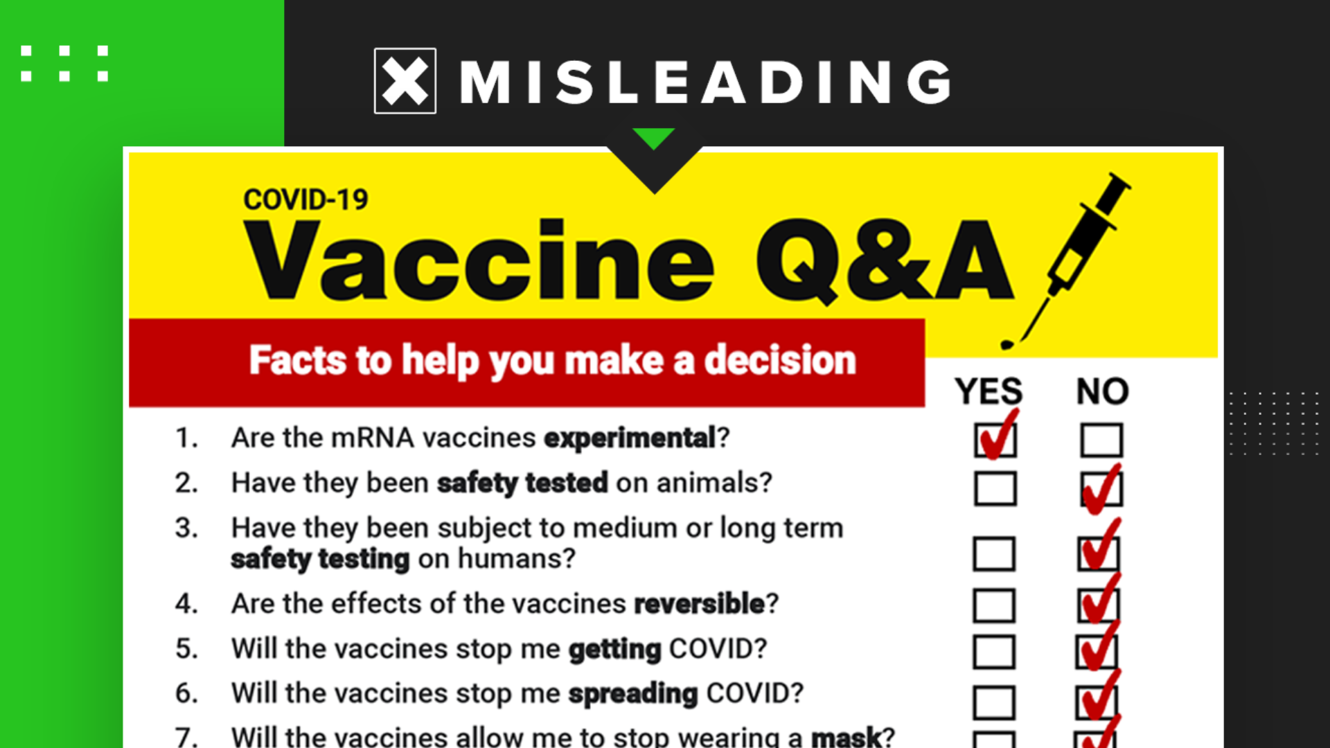 VERIFY: COVID-19 anti-vaccine meme checklist is misleading ...