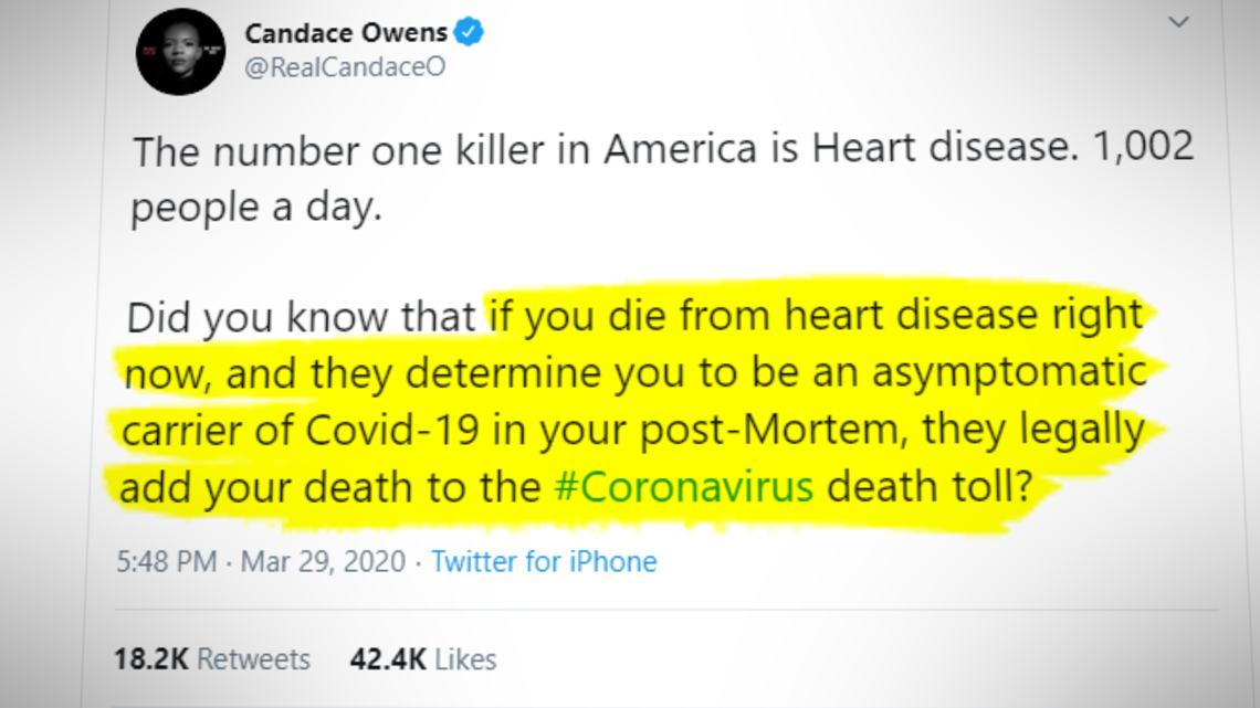 Verify Conspiracy That Covid 19 Deaths Are Being Inflated Doesn T Add Up Wusa9 Com