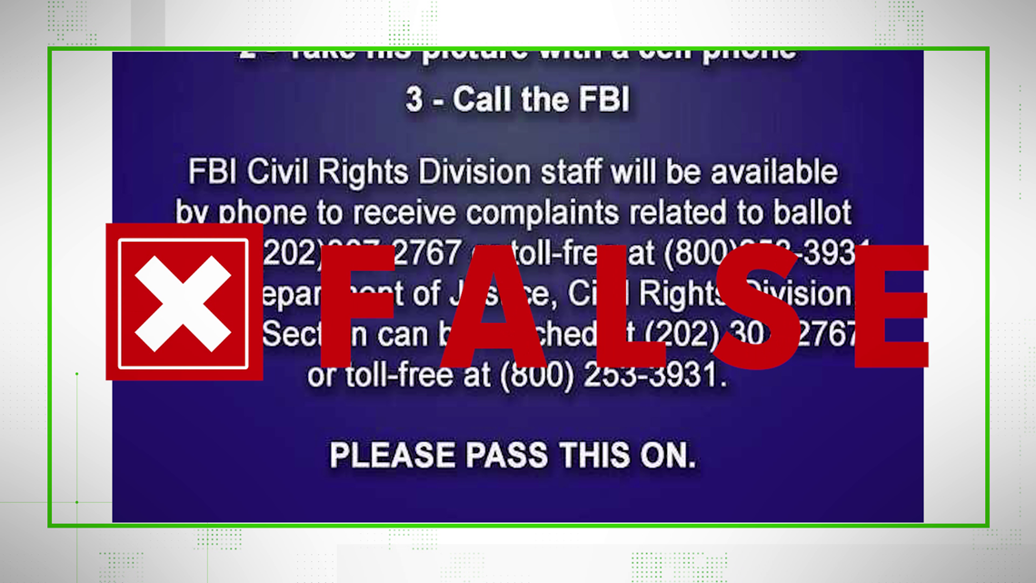 VERIFY: Should You Contact FBI If You Feel Intimidated At Polls ...