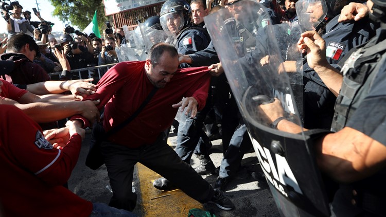 Caravan of migrants in Central America, clashes of 18 November