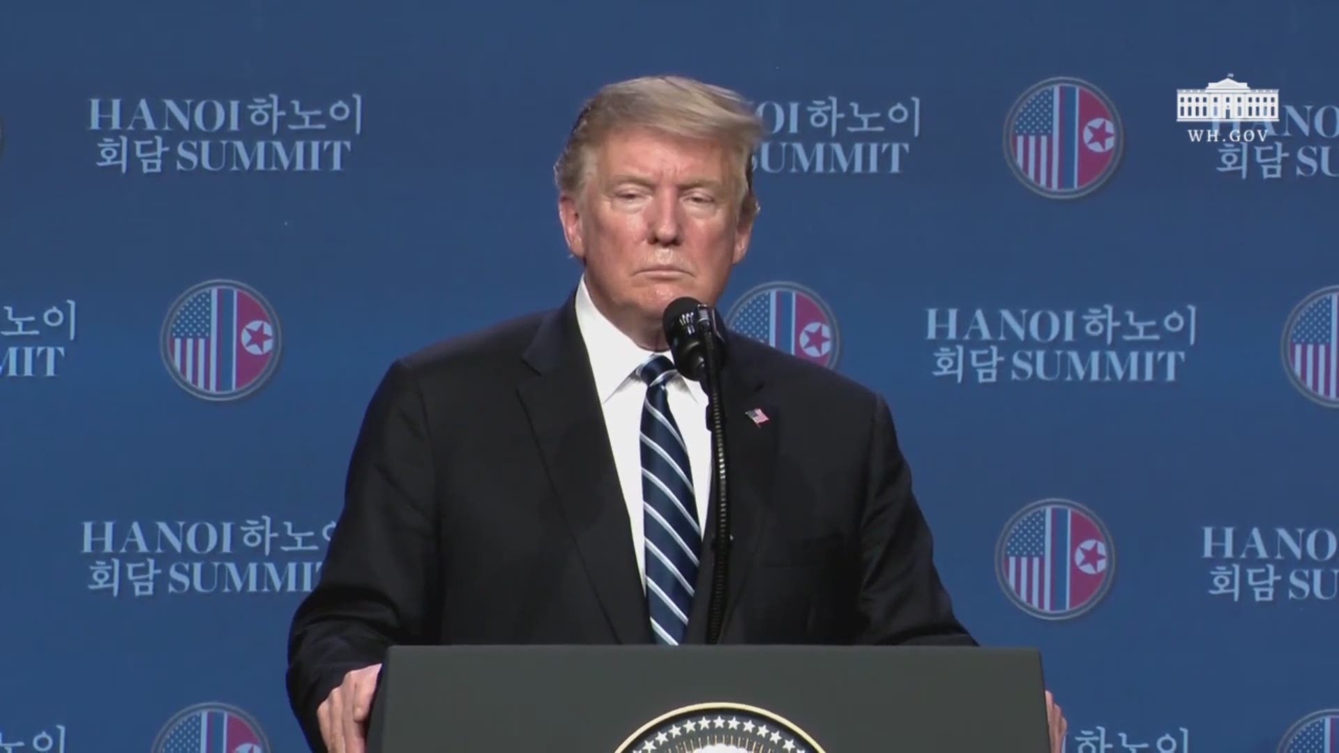 Trump says of Kim: 'He tells me that he didn't know about it, and I will take him at his word.'