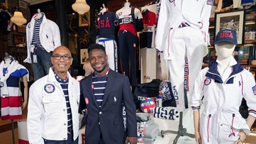 Navy blazers, stripes and flag scarves for Team USA in Tokyo