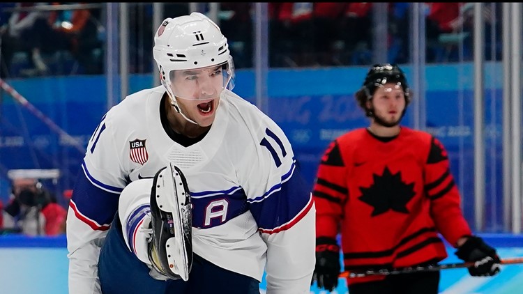 Youthful US men's hockey team gets 4-2 win over Canada