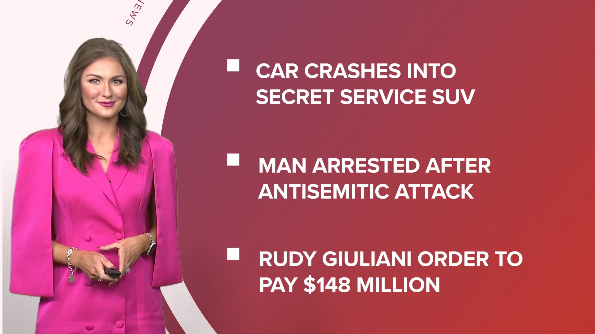 A look at what is happening in the news from Rudy Giuliani ordered to pay $148M to a Quaker Oats recall and a Christmas lights display raising awareness for autism.