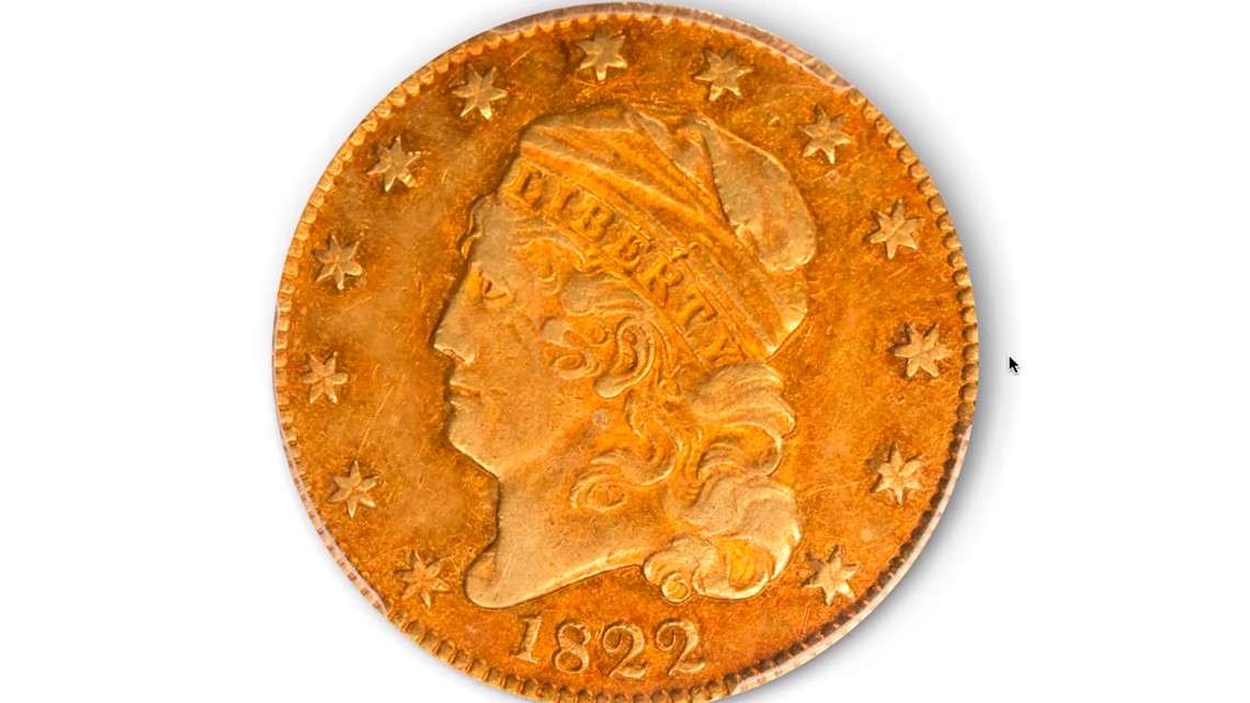1822 half eagle $5 coin sold for record $8.4M at auction in Vegas 