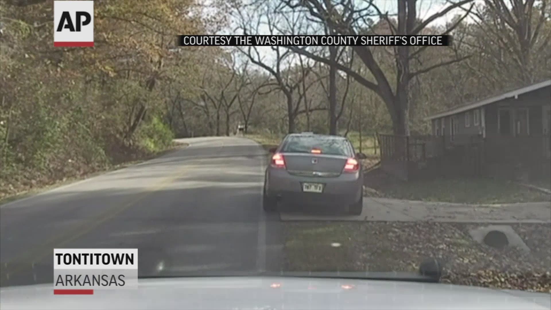 Dramatic dashcam video shows a sheriff's deputy in a shootout following a traffic stop in Arkansas. About 40 shots were fired during the shootout Sunday. The suspect was later caught and faces attempted murder and other charges.