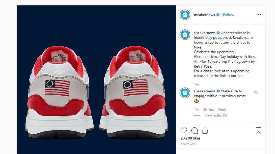 Nike yanks Betsy Ross American flag 