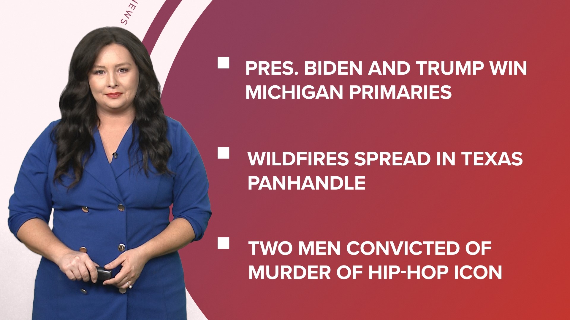 A look at what is happening in the news from Pres. Biden and Trump win the Michigan primaries to Wendy's to try new fluctuating prices and more.