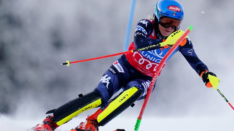 Mikaela Shiffrin在获得第二名后，还差一场比赛