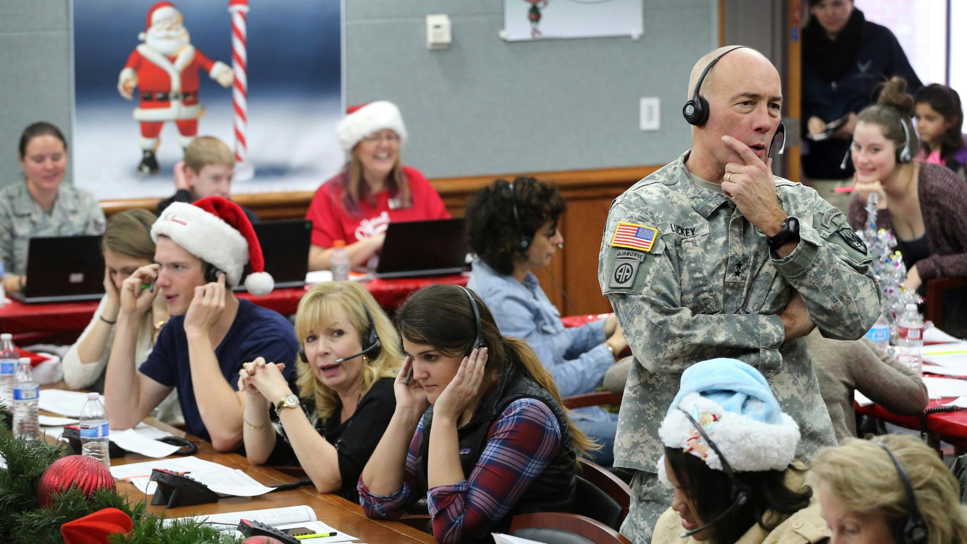 Each year, at least 100,000 kids call into the North American Aerospace Defense Command to ask about Santa's whereabouts on Christmas.