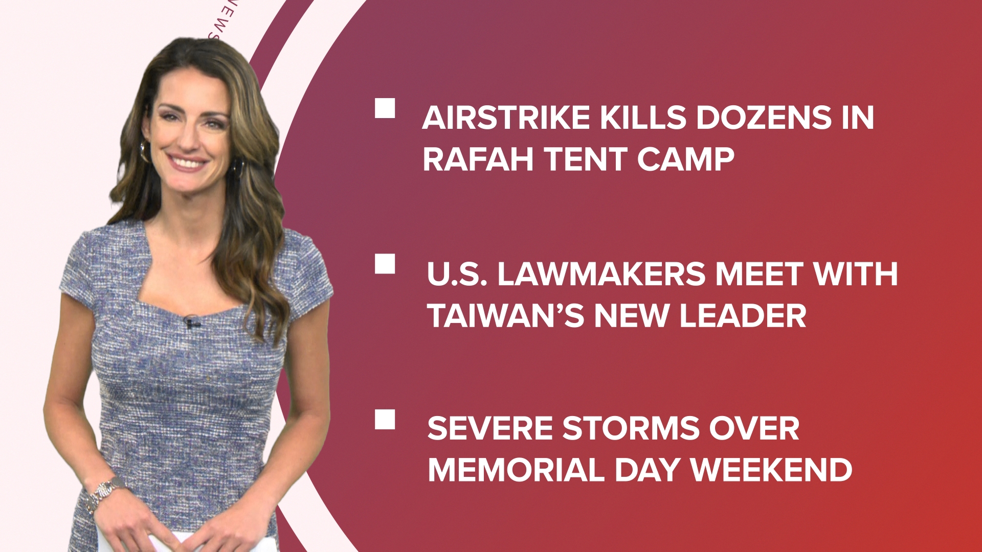 A look at what is happening in the news from airstrike in Rafah kills dozens to honoring fallen heroes on Memorial Day and weekend box office flops.