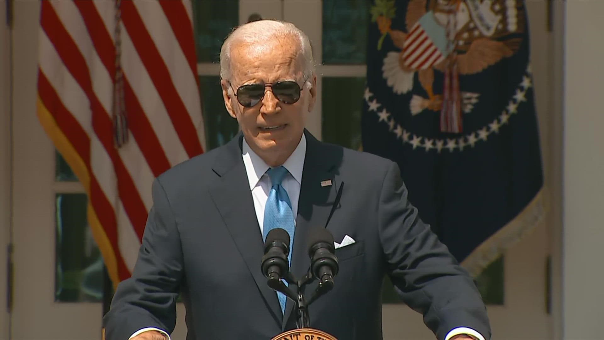 Biden said he faced the highly transmissible BA.5 variant and urged precautions for Americans who will be around crowds.