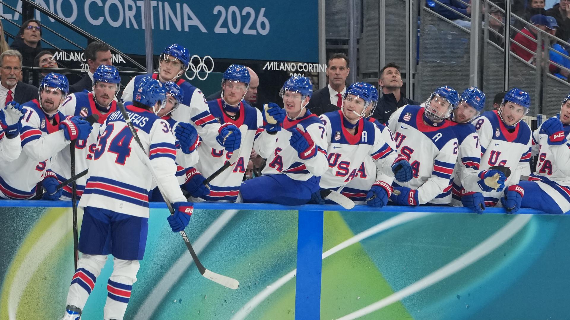 Matthews leads Team USA to dominate Germany 5-1 in Winter Games men's ...