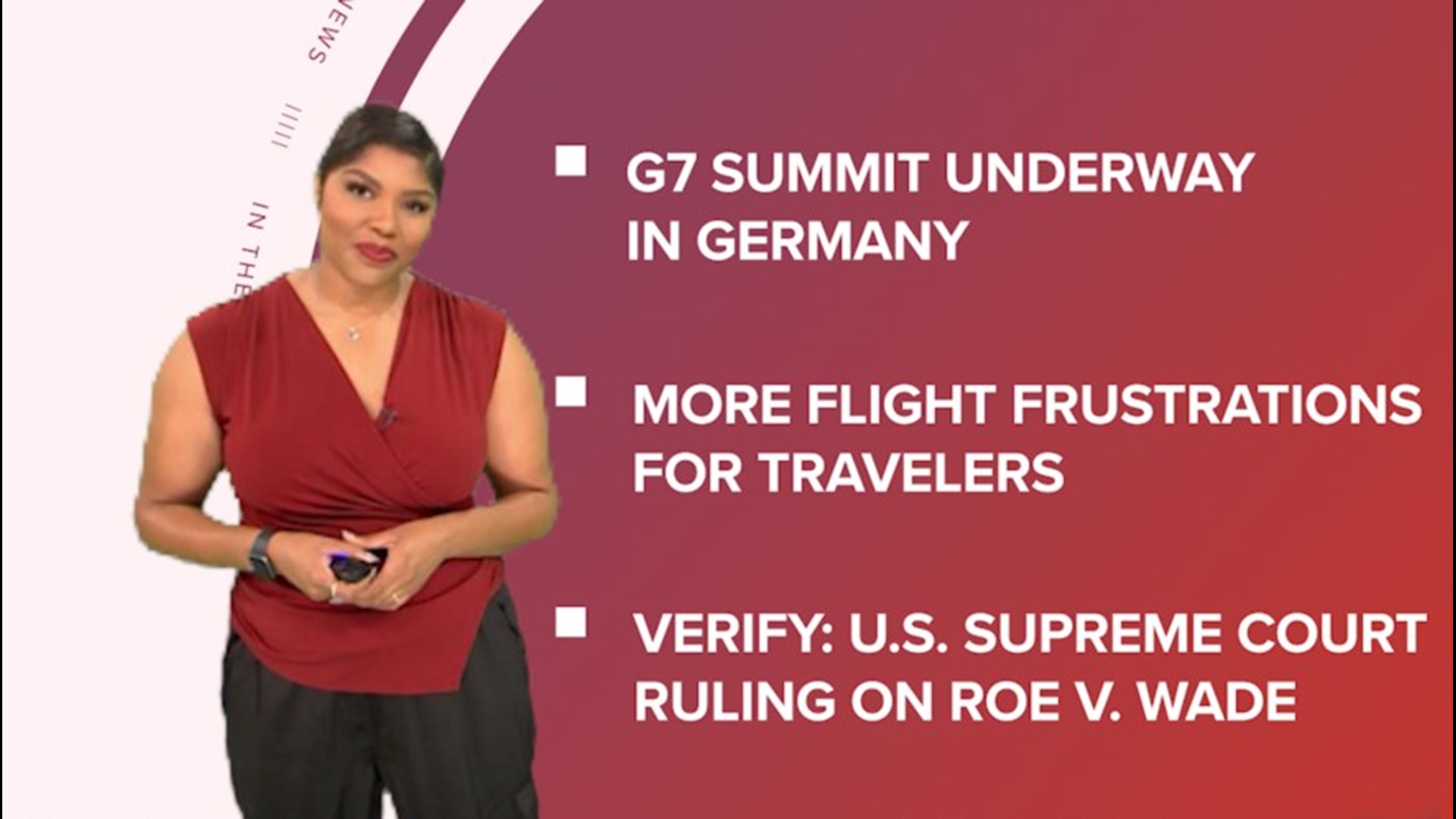 A look at what is happening across the U.S. and the world from a winner in the Stanley Cup finals to world leaders meeting at the G7 Summit.