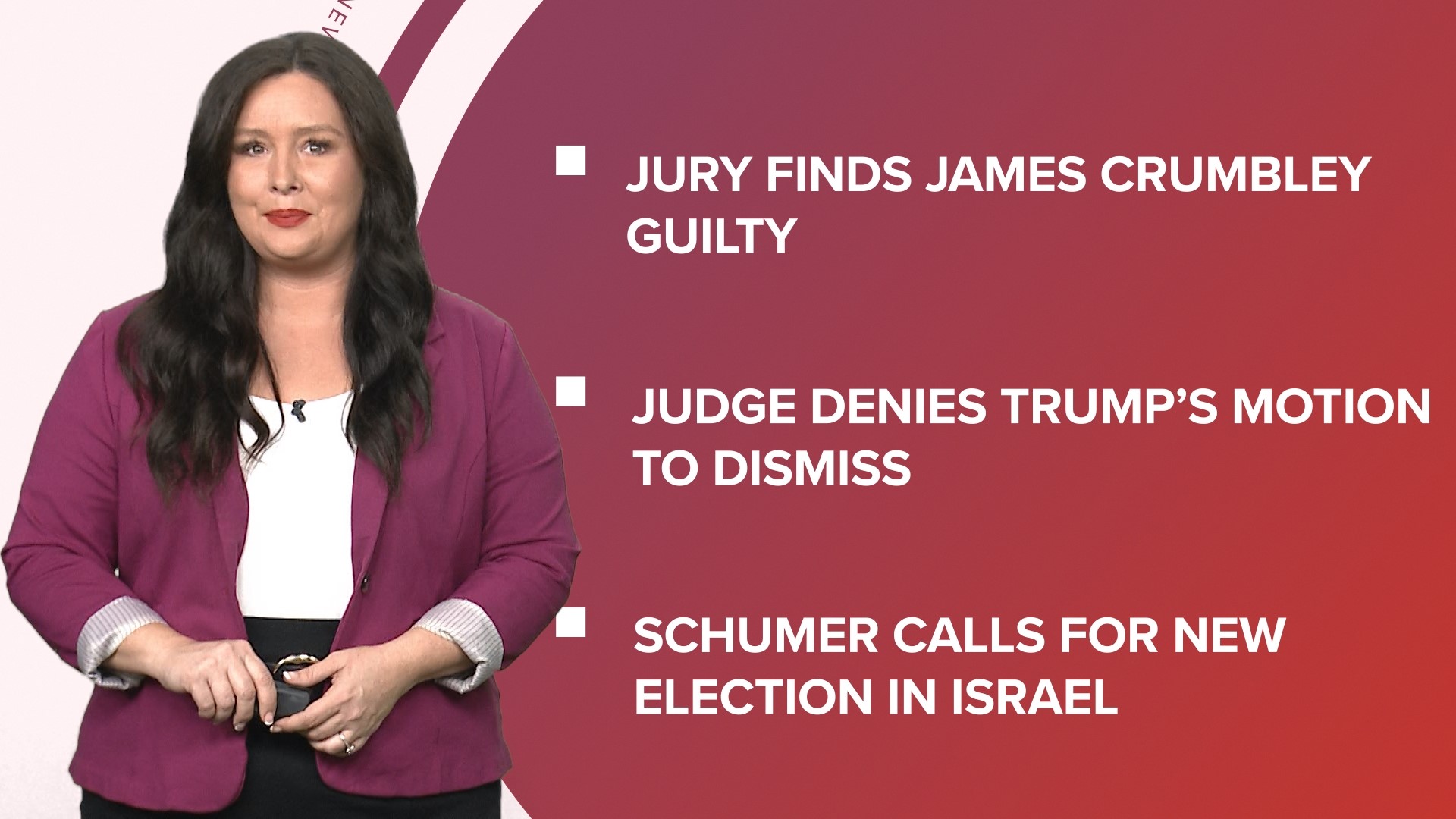 A look at what is happening in the news from a judge denying Trump's motion to dismiss charges to tornado damage and a new Wendy's frosty flavor.