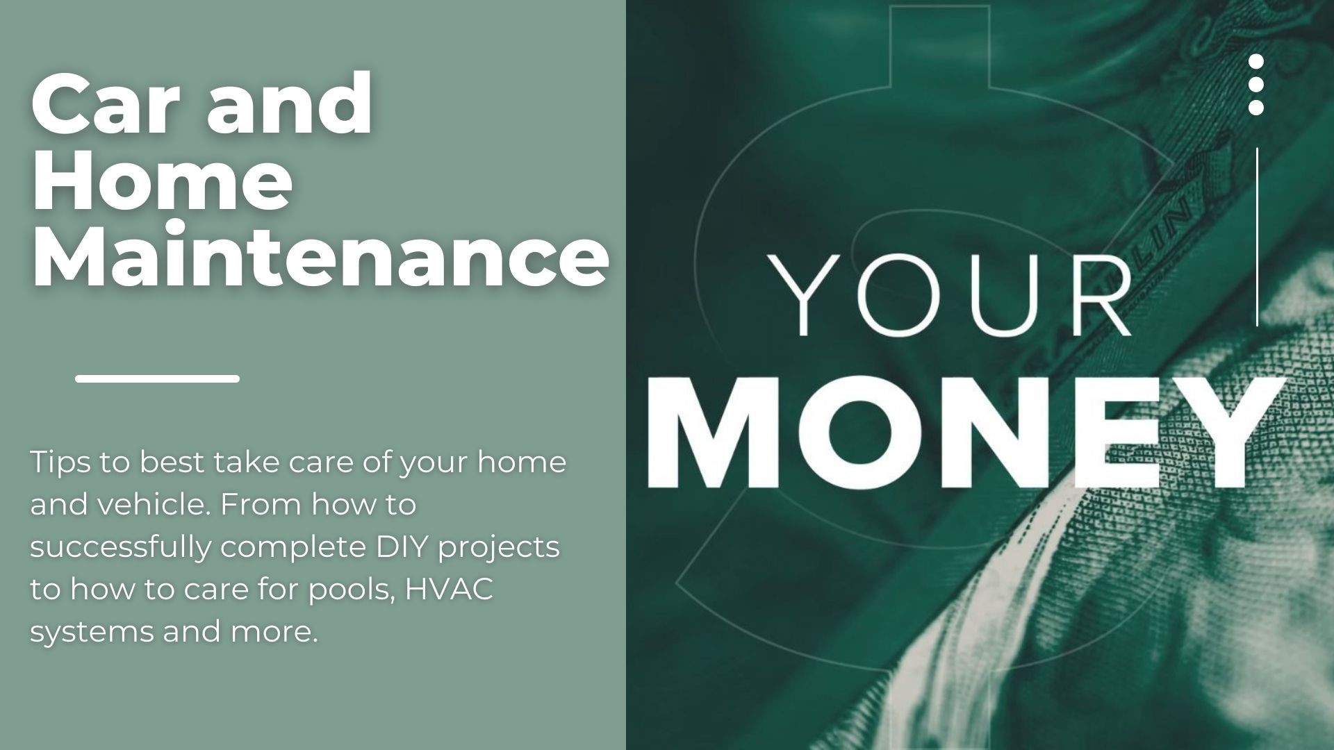 Tips to best take care of your home and vehicle. From how to successfully complete DIY projects to how to care for pools, HVAC systems and more.