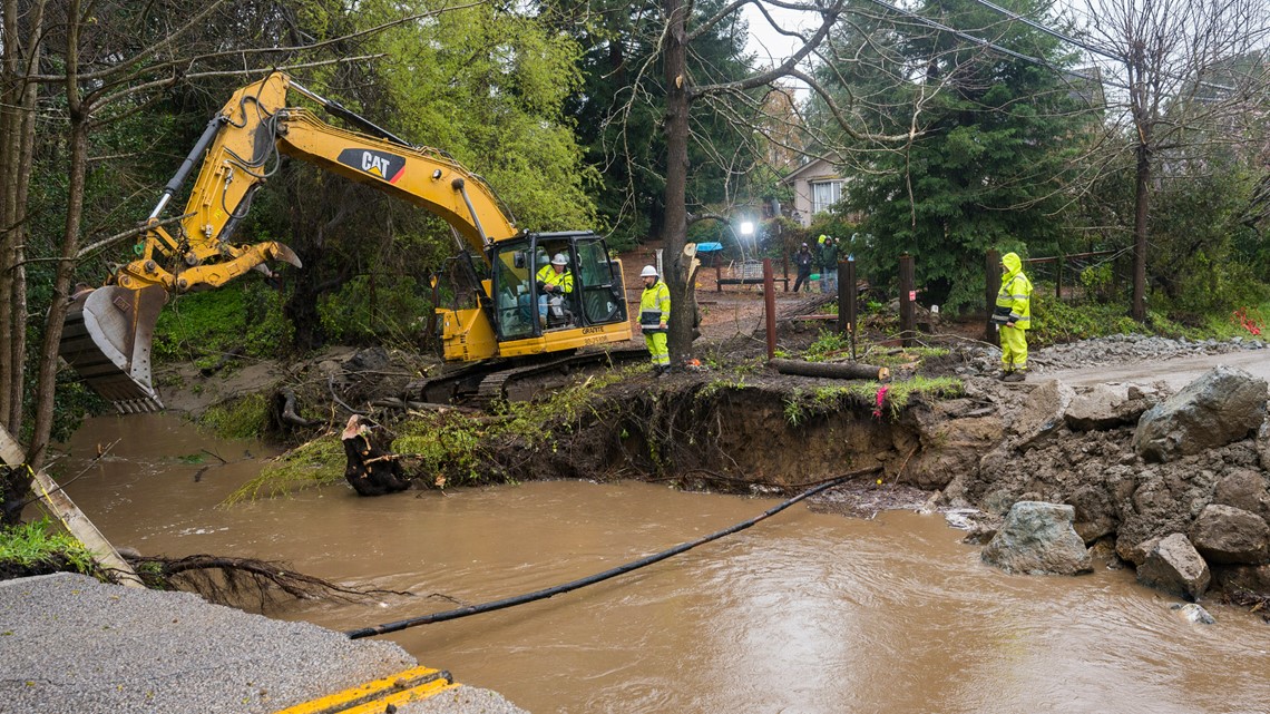 More than 9,000 under evacuation as atmospheric rivers dump rain in California