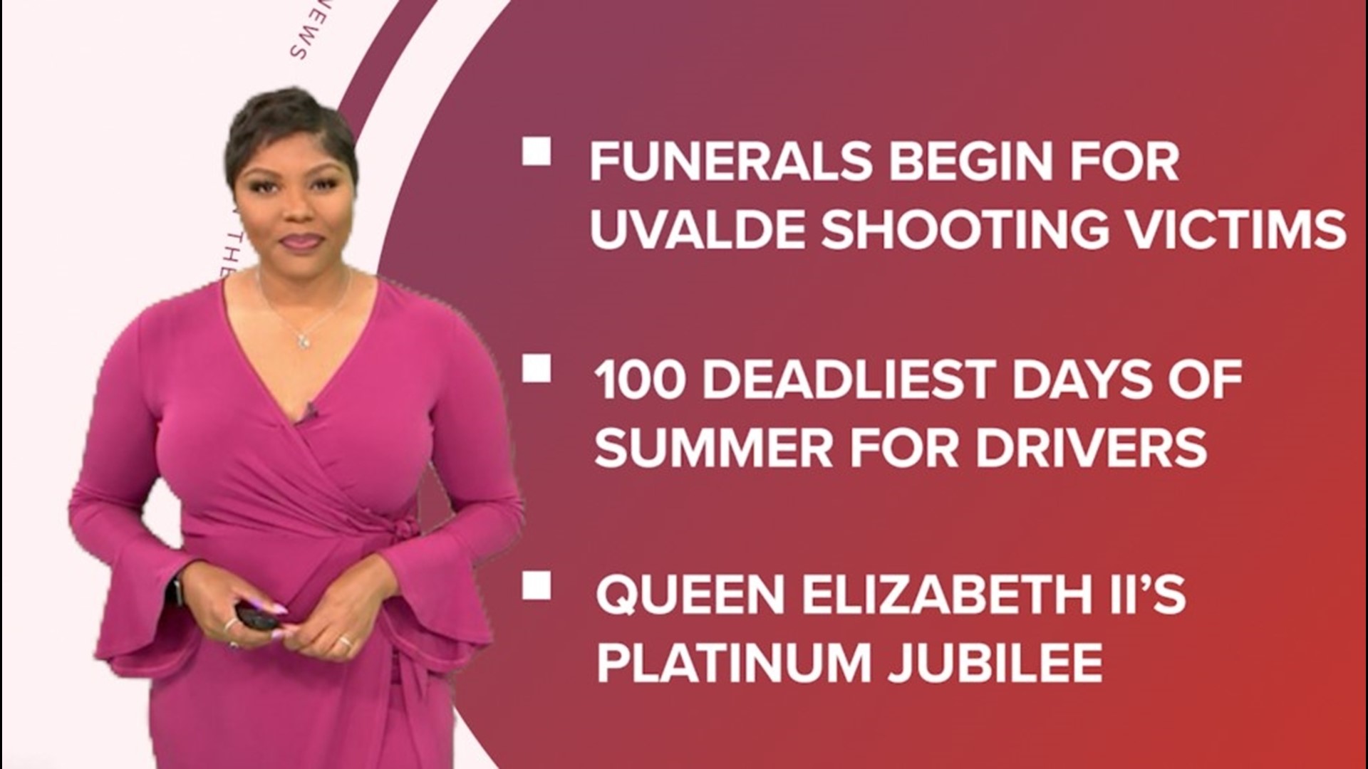 A look at what is happening across the U.S. from funerals beginning in Uvalde, TX to the start of the Atlantic hurricane season and the Queen's platinum jubilee