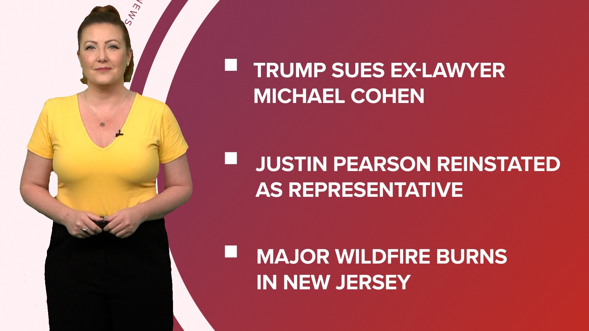 A look at what is happening in the news from another TN lawmaker reinstated as state representative to Trump suing his ex-lawyer Michael Cohen.