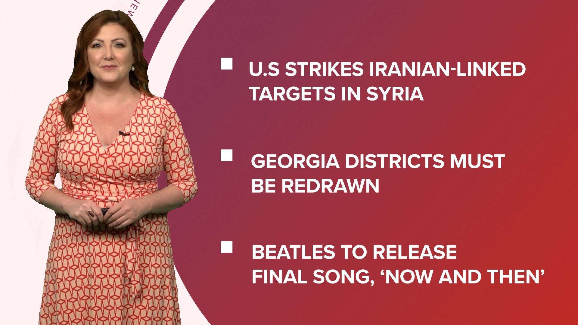 A look at what is happening in the news from the U.S. carrying out airstrikes in Syria to Georgia needing to redraw districts and Taylor Swift's latest album.
