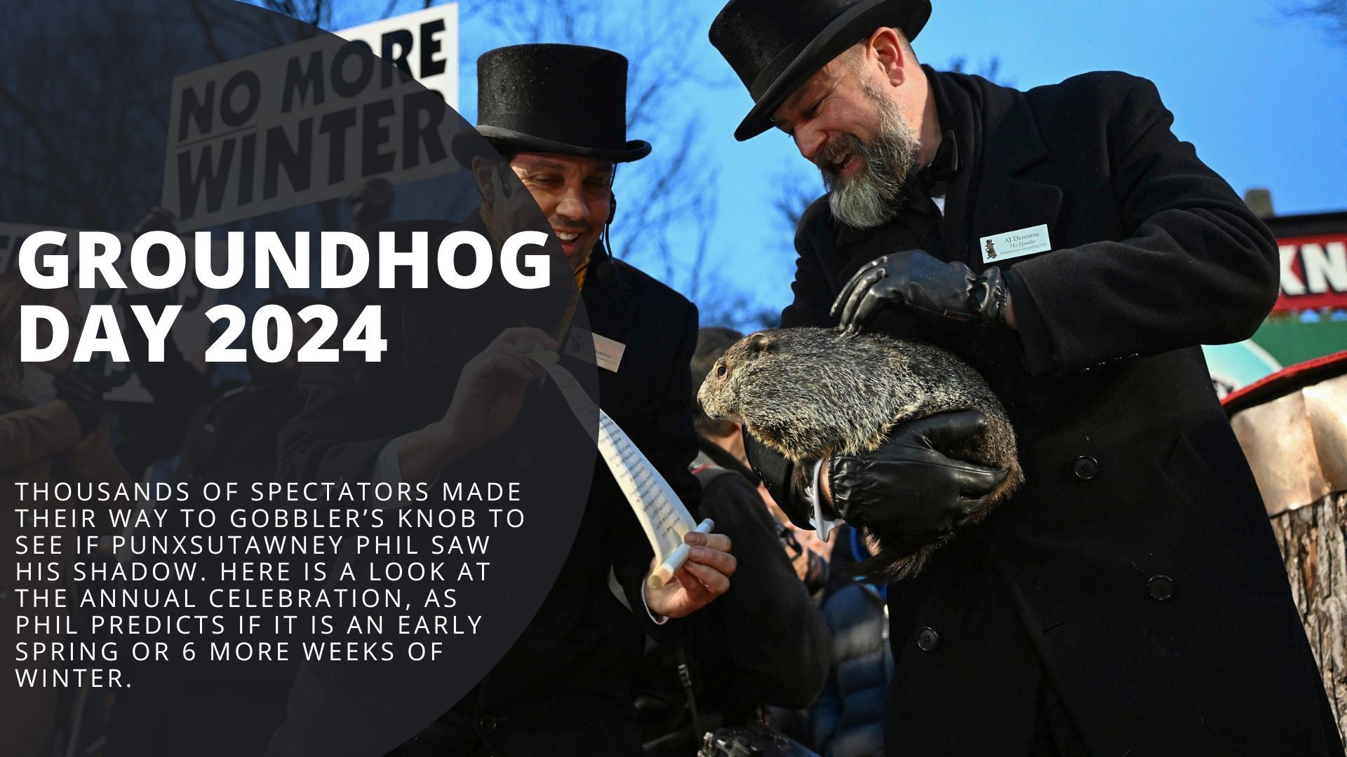 Thousands of spectators made their way to Gobbler's Knob to see if Punxsutawney Phil saw his shadow. Here is a look at the annual celebration.