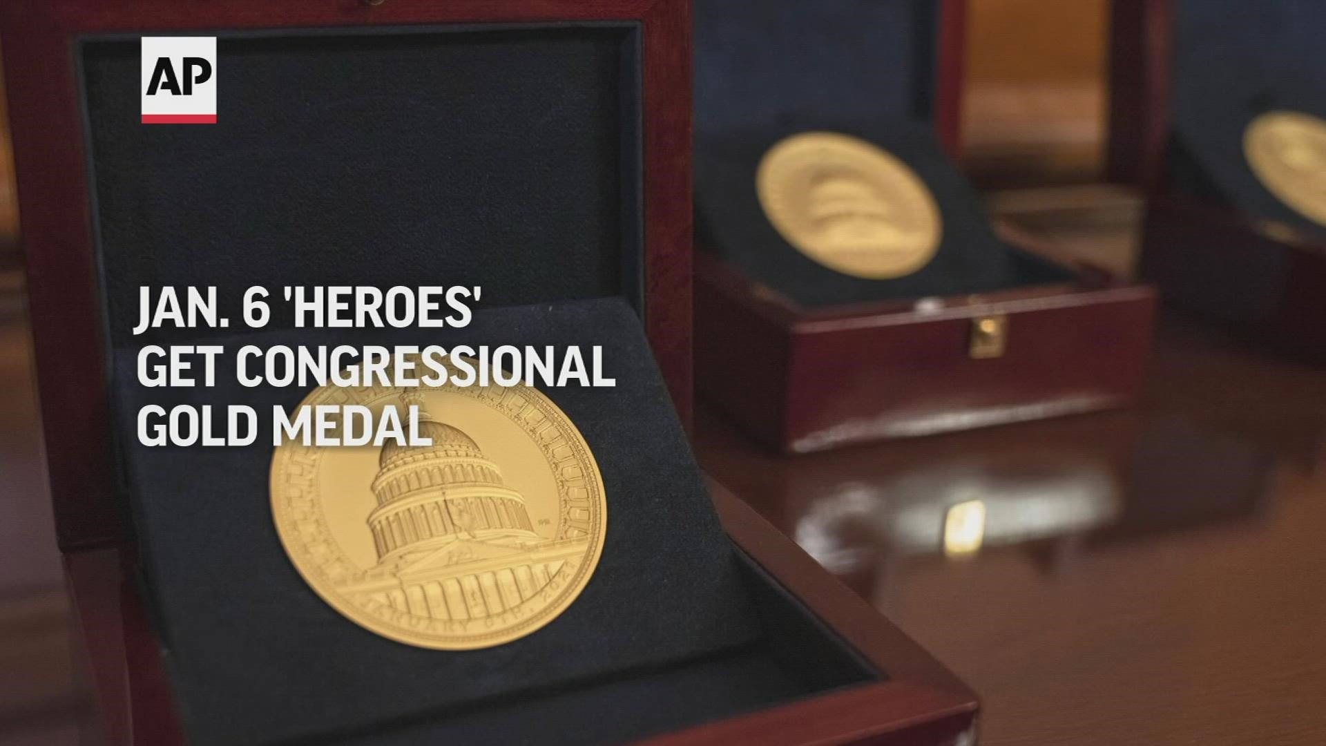 Law enforcement officers who defended the U.S. Capitol on Jan. 6, 2021 were honored Tuesday with Congressional Gold Medals.