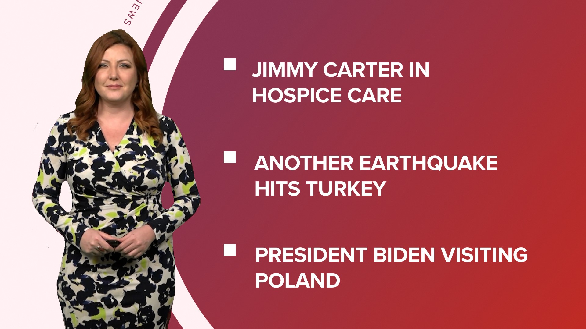 A look at what is happening in the news from former President Jimmy Carter in hospice care to United changing seat charges for families and Mardi Gras celebrations.