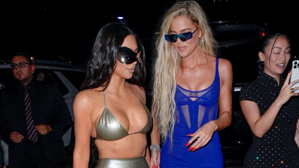 Kim and Khloe Kardashian Take Miami in Sexy Swimwear Looks