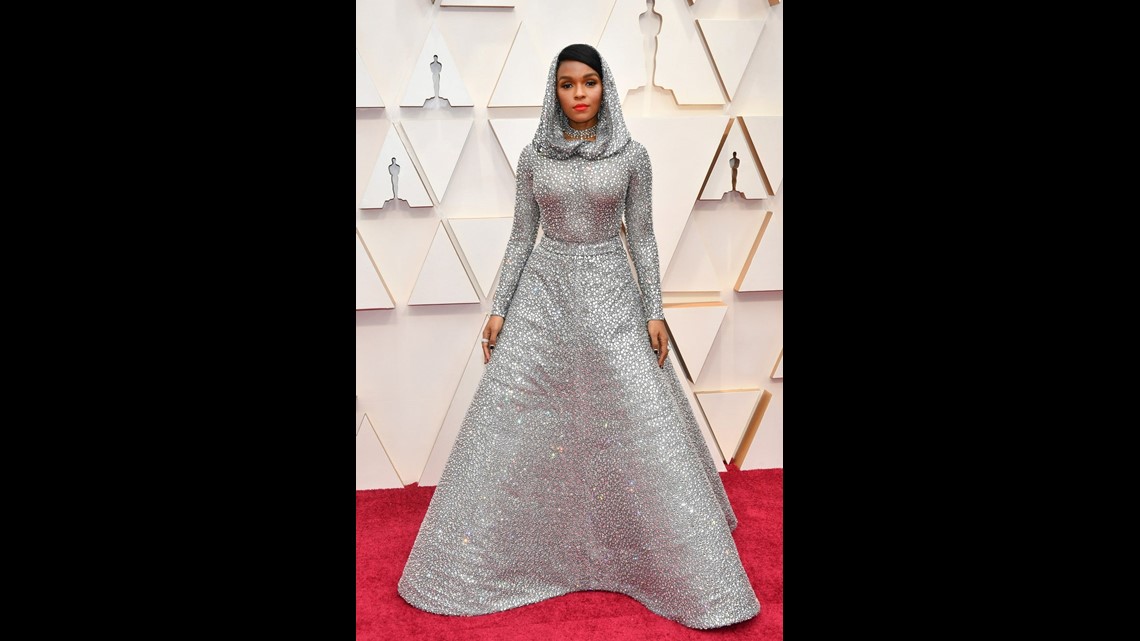 janelle monae silver dress Janelle Monae's Hand-Embroidered Oscars Gown Took 600 Hours to Make