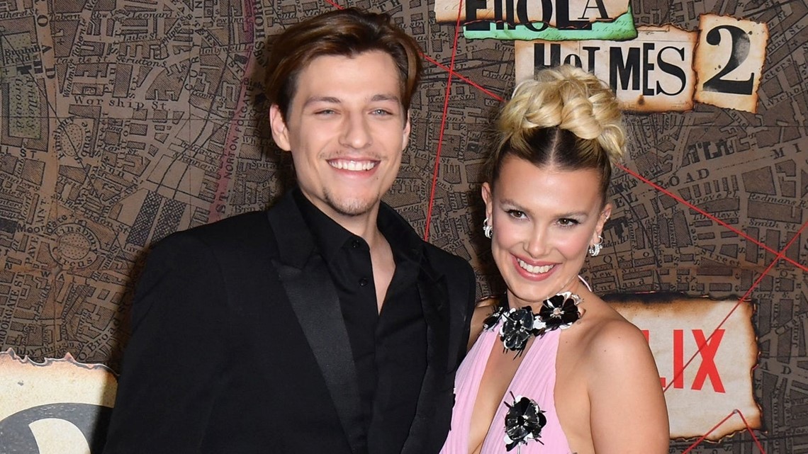 Millie Bobby Brown, Jake Bongiovi Photos: 'Enola Holmes 2' Carpet