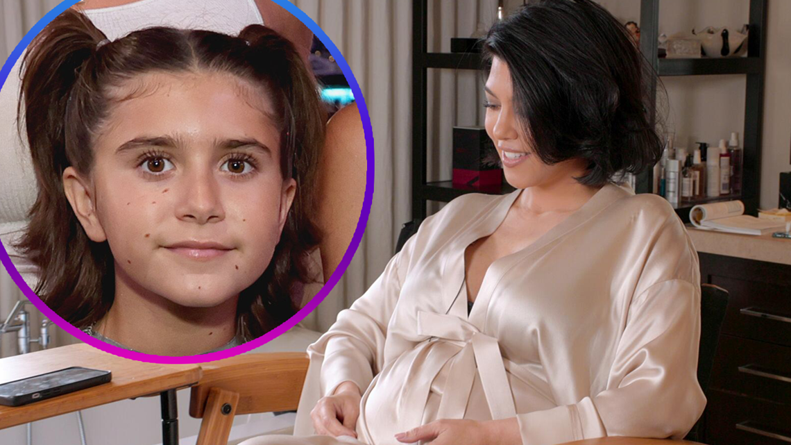 Penelope Disick Calls Mom Kourtney Kardashian 'Braggy' as She Asks Her to  Cover Baby Bump on 'The Kardashians