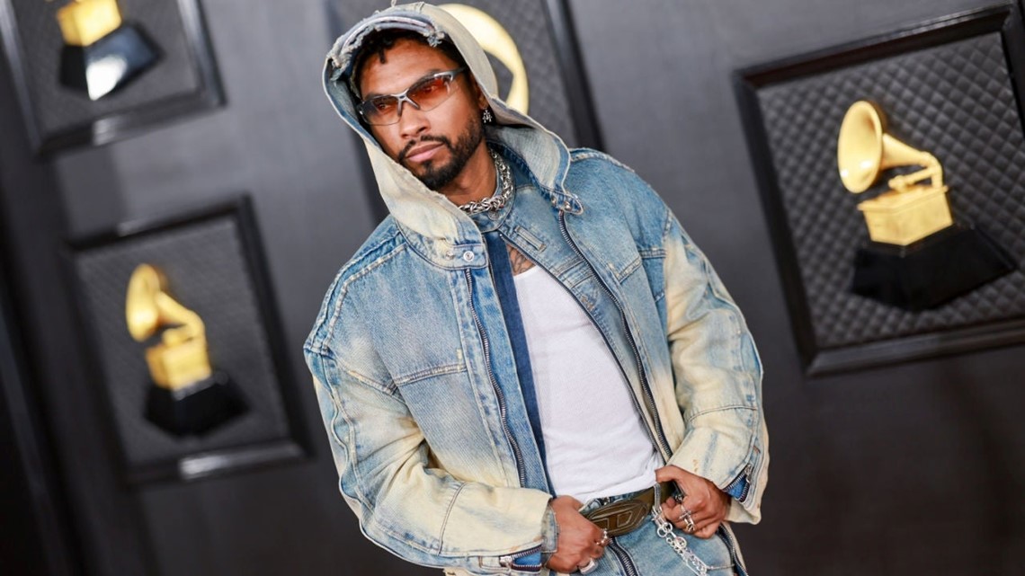 Miguel Hits the Red Carpet in HeadTurning Denim Look at 2023 GRAMMYs