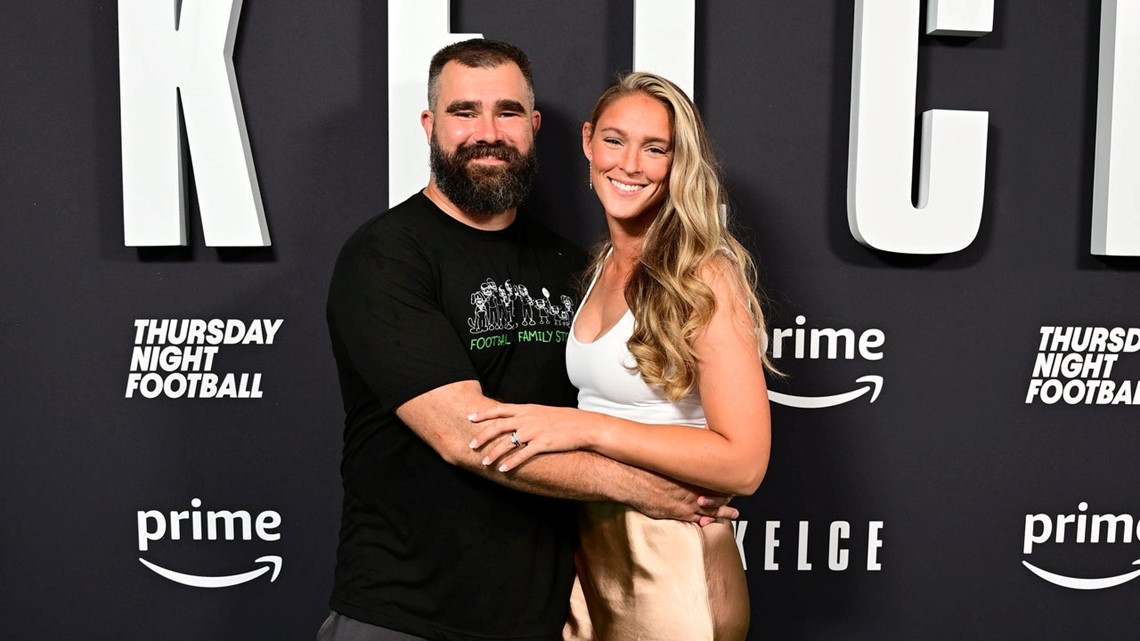 Jason Kelce's Wife Kylie Reveals Her Hilarious Payback After His Shirtless  Game Day Celebration | wusa9.com