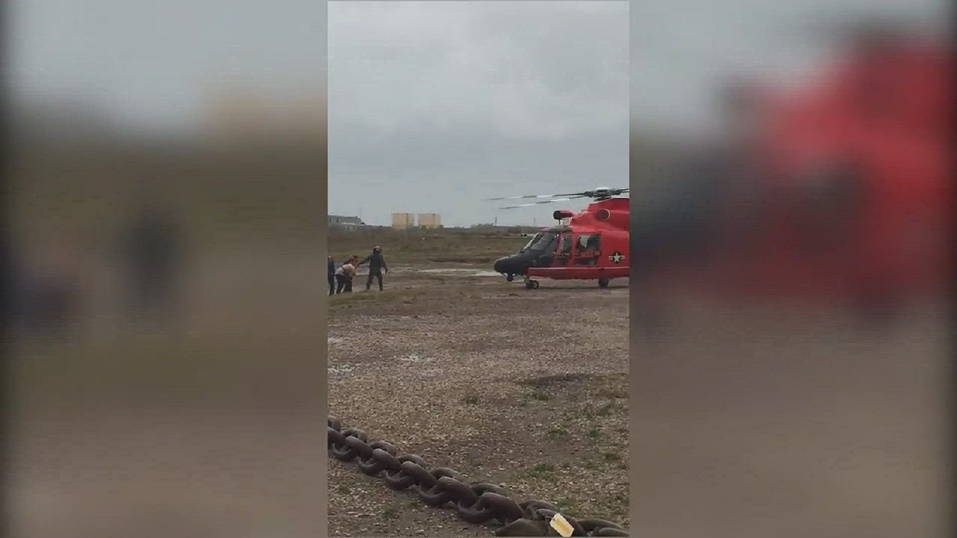 The Coast Guard has rescued 15 people from vessels in distress after Hurricane Harvey. This video shows four people being rescued near Corpus Christi. (Video: DVIDS Air Station Coast Guard)