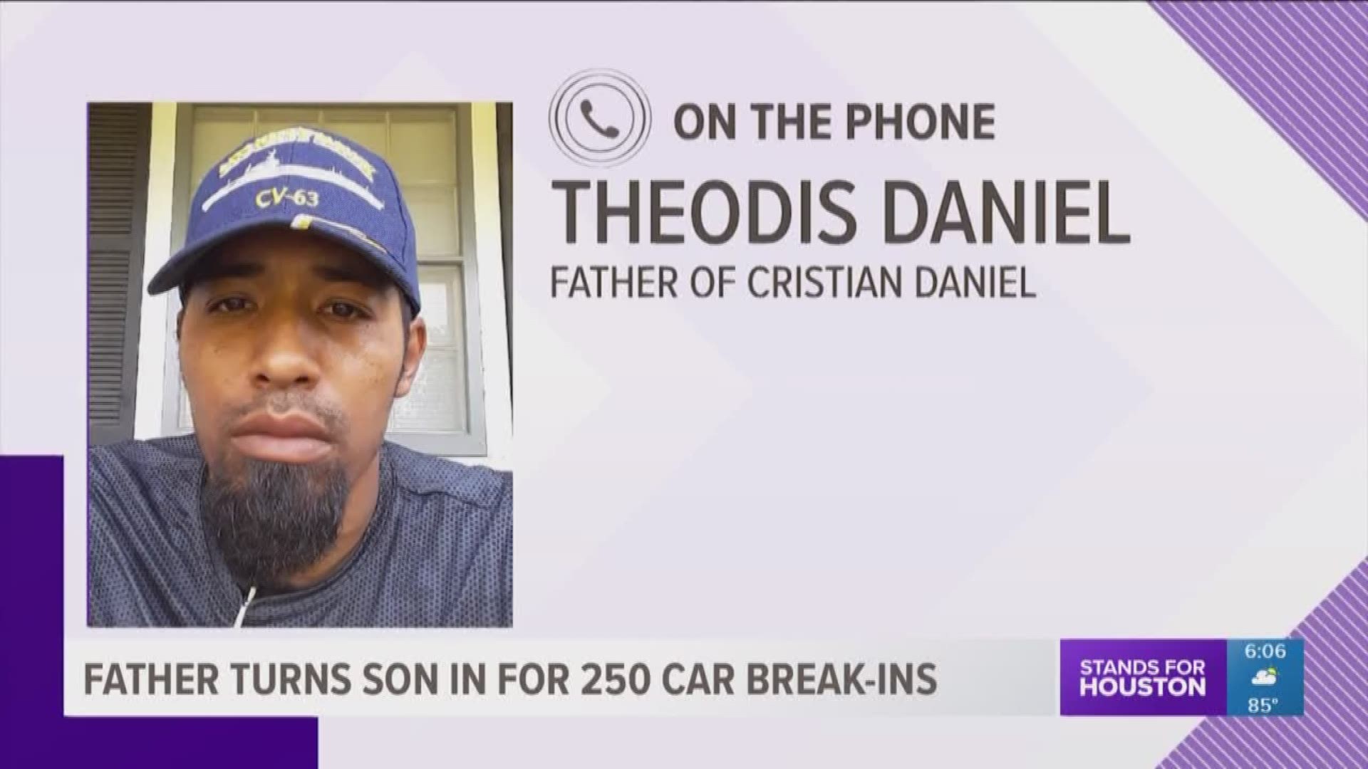 A father turned his 18-year-old son into police after he says his son bragged about breaking into hundreds of cars. He's even accused of stealing an HPD officer's gun. 