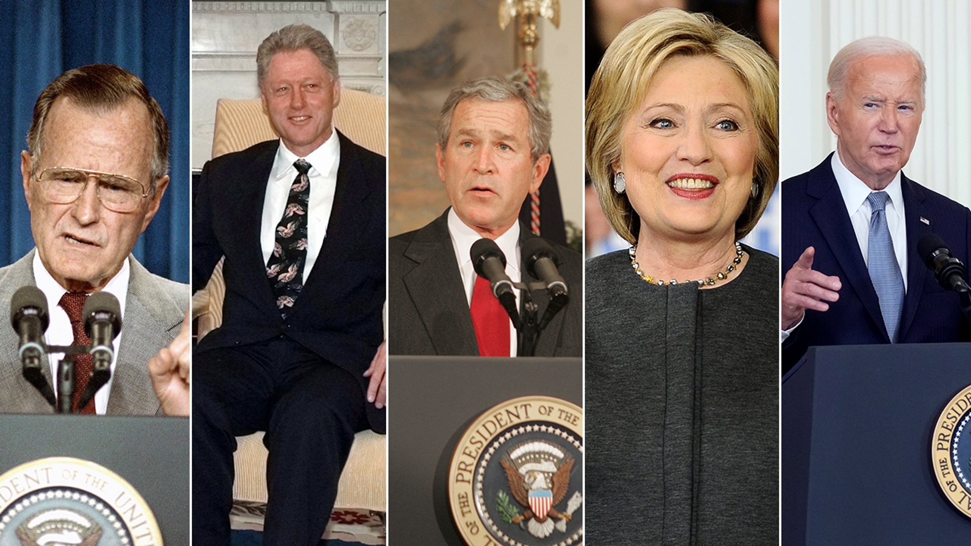 Bush, Clinton, Biden spend 48 years in presidential elections