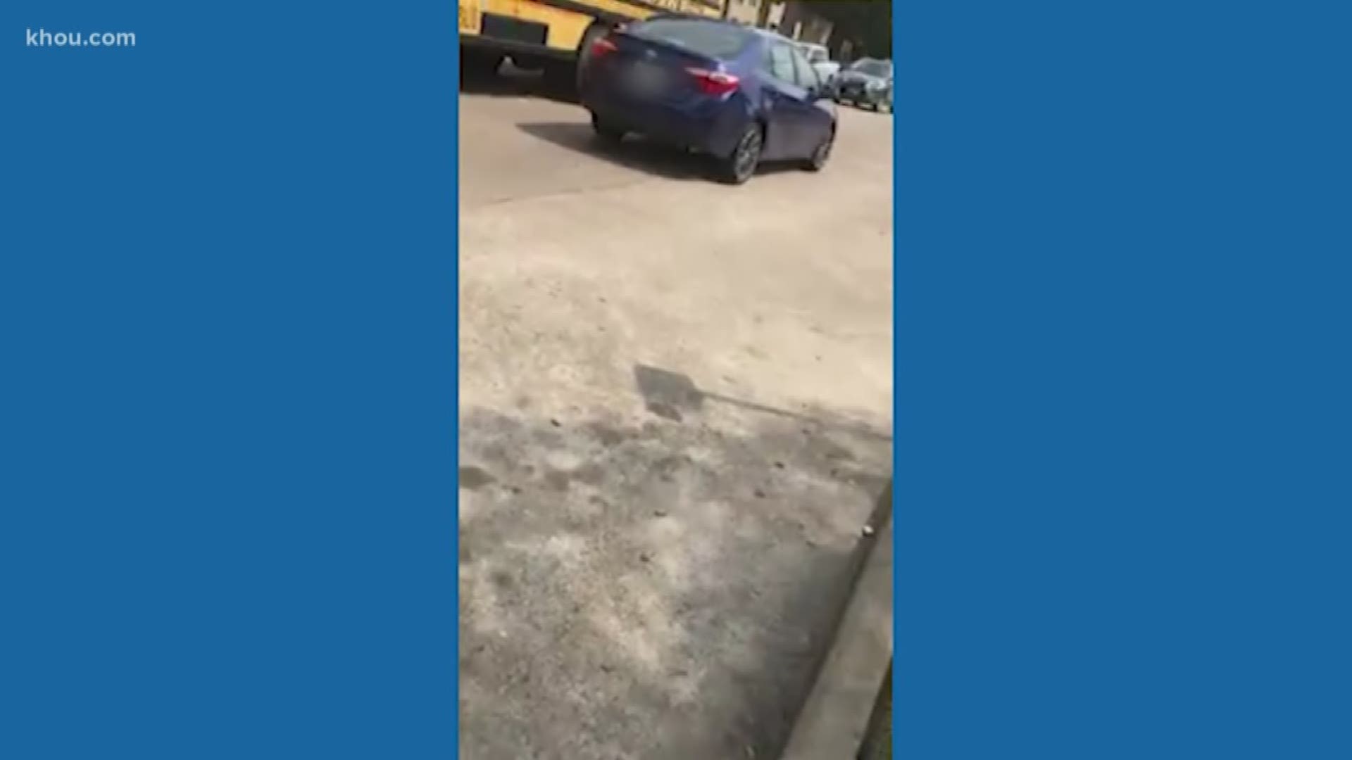 Video: Car ignores school bus stop sign, nearly hits child | wusa9.com