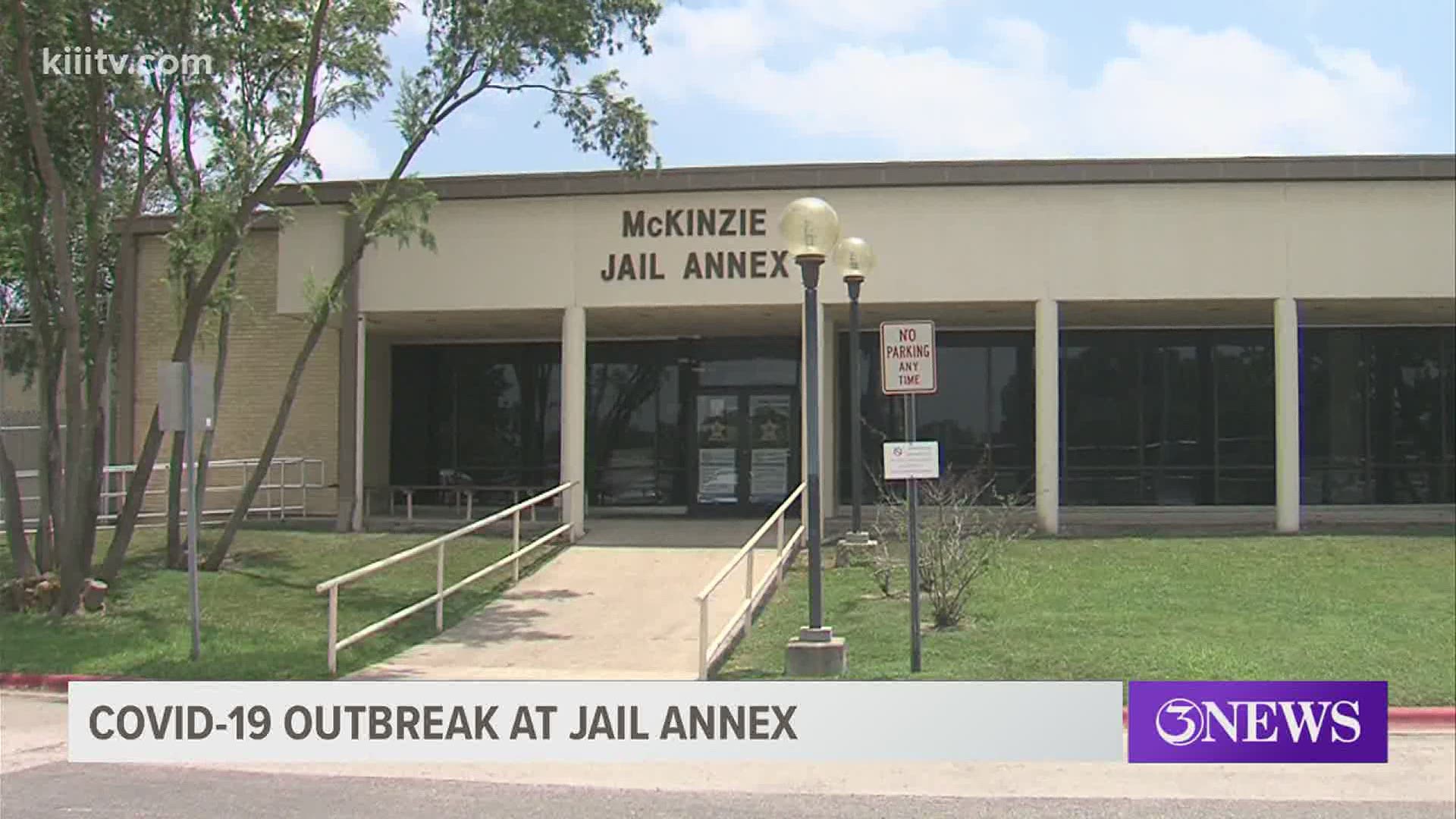 97percent of inmates at Nueces County McKenzie Jail Annex test