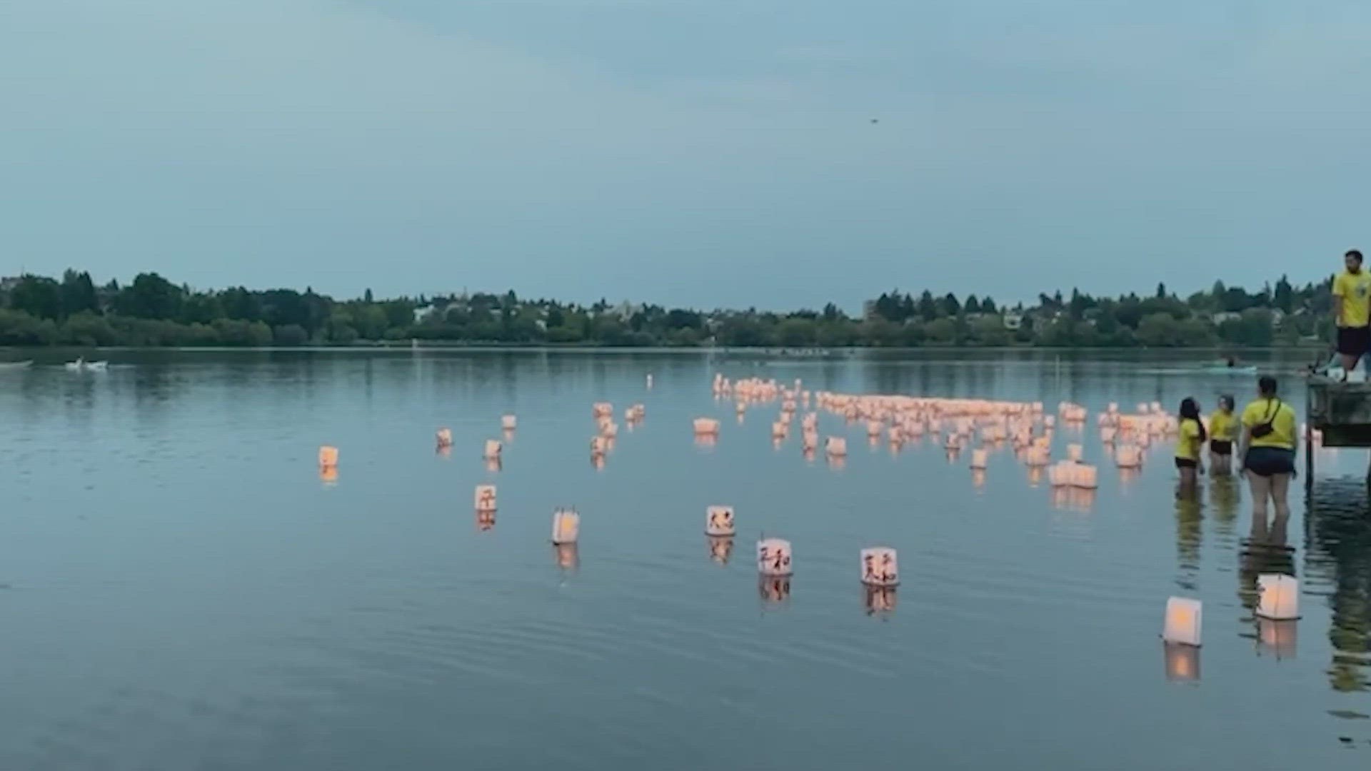 The ceremony is in honor of those who died in Hiroshima and Nagasaki nearly 80 years ago.