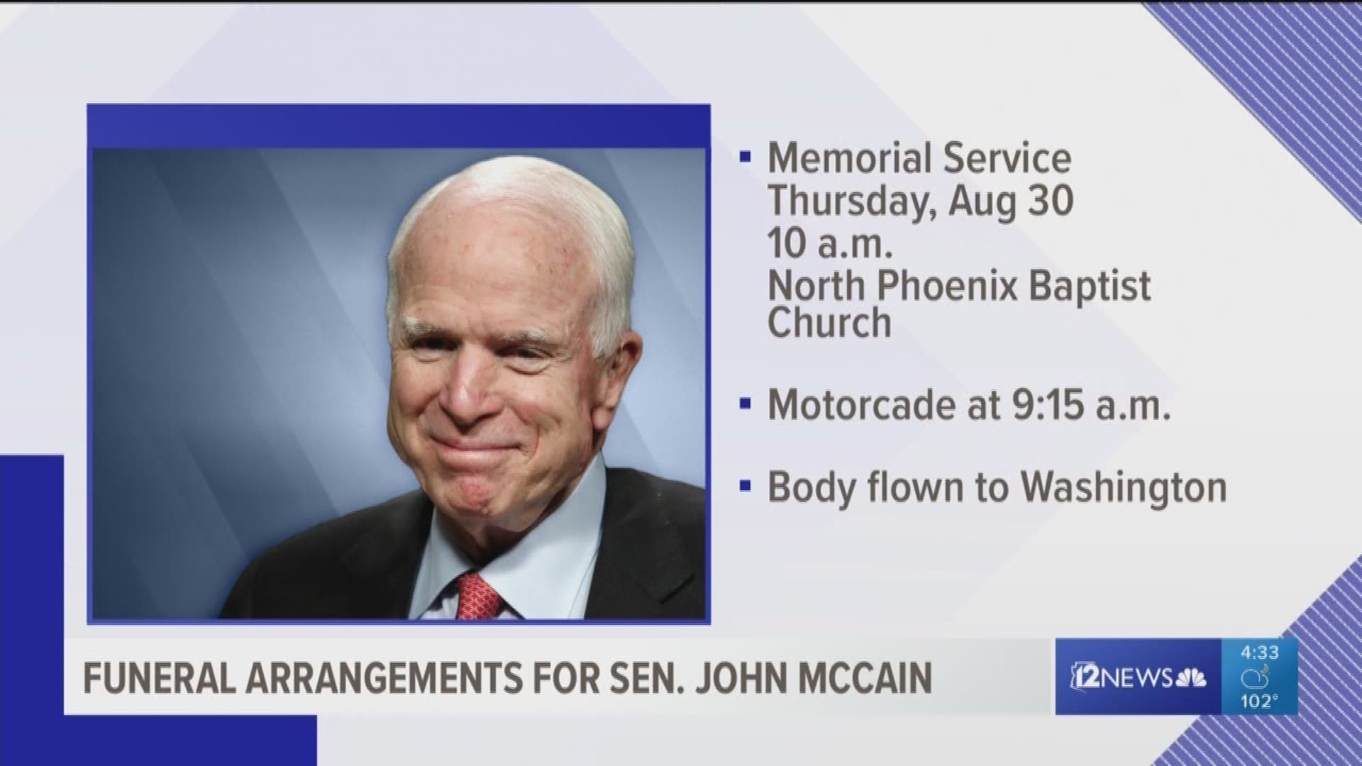 We're learning about the services for Sen. John McCain and the people who will be attending.