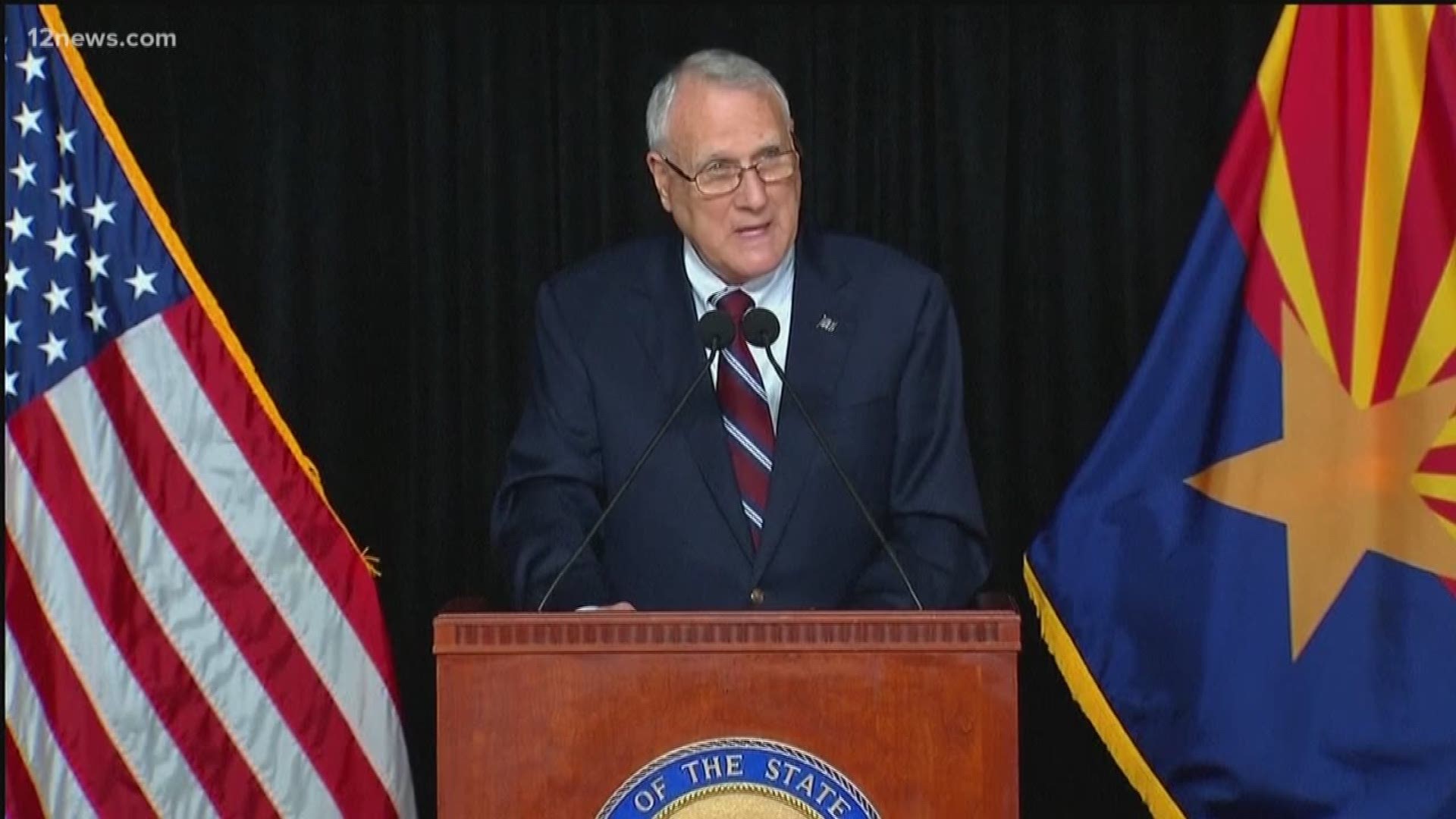 Former Senator Jon Kyl began the ceremony of John McCain by expressing what he stood for.