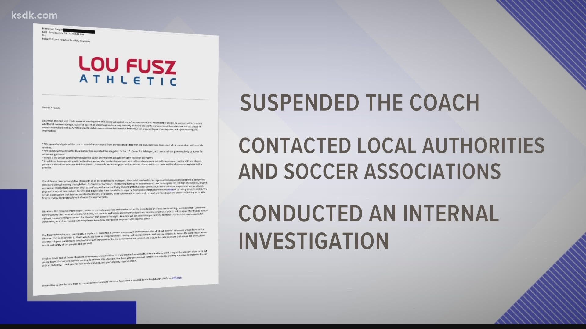 St. Louis: Player accuses Lou Fusz soccer coach of sexual abuse | 0