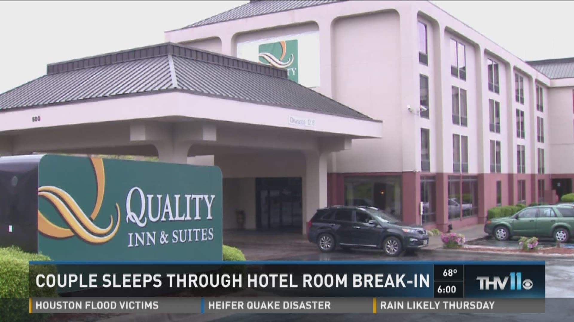 Couple sleeps through hotel room break-in