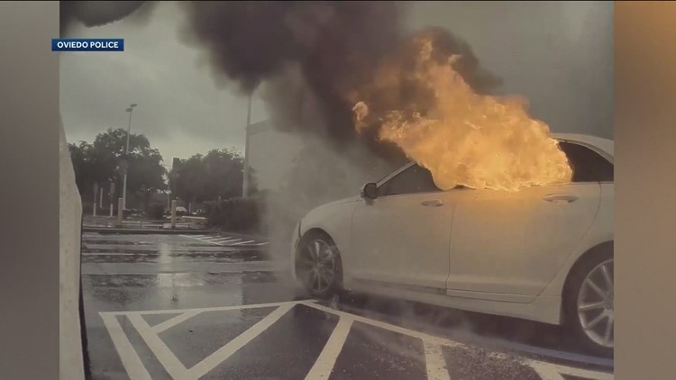 Florida woman was shoplifting when her car caught fire with 2 children inside, reports say