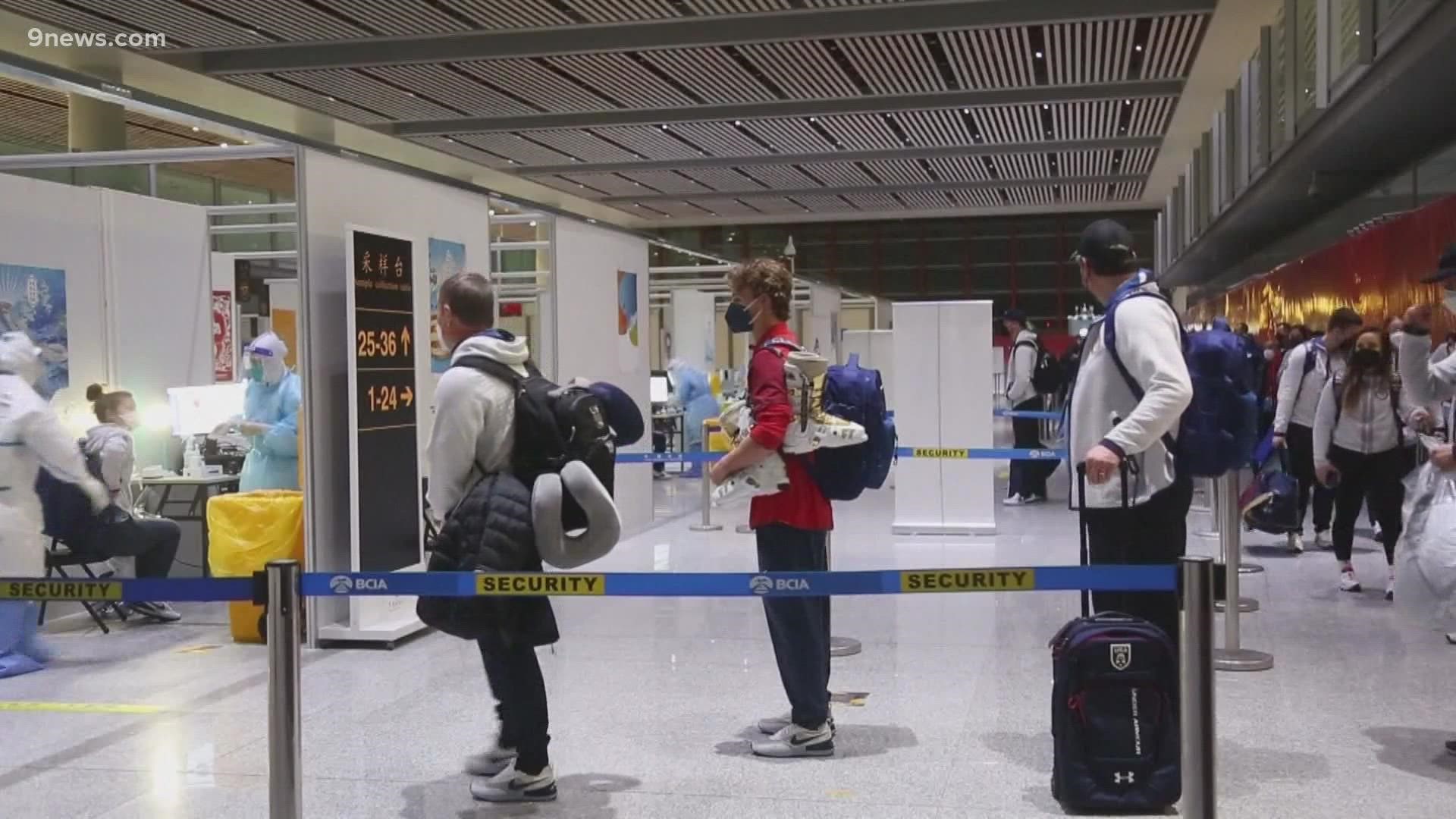 The Beijing airport expects over one thousand Olympics-related arrivals per day for the next three days.